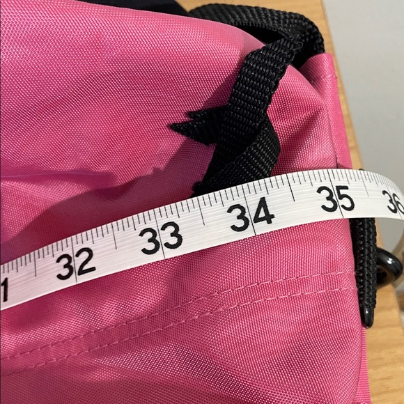 L.L.Bean Pink Black Travel Sports Bag Nylon Gym Duffel - Picture 14 of 15